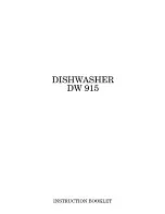 Zanussi DW 915 Instruction Booklet preview