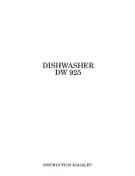 Preview for 1 page of Zanussi DW 925 Instruction Booklet