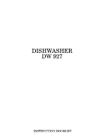 Preview for 1 page of Zanussi DW927 Instruction Manual