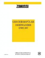 Zanussi DWS 697 Instruction Booklet preview