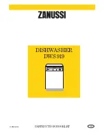 Предварительный просмотр 1 страницы Zanussi DWS 919 Instruction Booklet