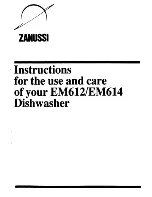 Preview for 1 page of Zanussi EM612 Use And Care Instructions Manual