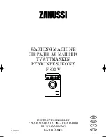 Zanussi F 802 V Instruction Booklet preview