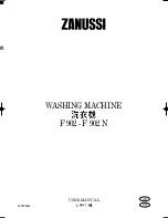 Предварительный просмотр 1 страницы Zanussi F 902 User Manual