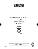 Preview for 1 page of Zanussi F655G Installation And Instruction Manual