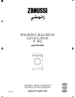 Preview for 1 page of Zanussi F802 Instruction Booklet