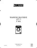 Zanussi F804 User Manual preview