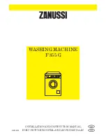 Zanussi F855G Installation And Instruction Manual preview