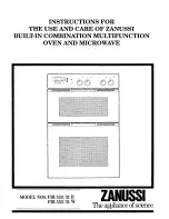 Zanussi FBI 533/31 B Instructions For The Use And Care предпросмотр