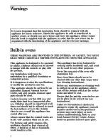 Preview for 4 page of Zanussi FBI 533/31 B Instructions For The Use And Care