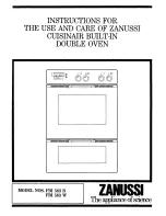 Предварительный просмотр 1 страницы Zanussi FBI 583 B Instructions For The Use And Care