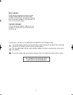 Preview for 2 page of Zanussi FE1200 User Manual