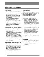 Предварительный просмотр 6 страницы Zanussi FH10 User Manual