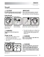 Предварительный просмотр 15 страницы Zanussi FH10 User Manual