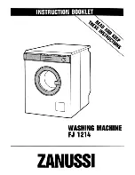 Zanussi FJ 1214 Instruction Booklet preview