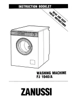 Zanussi FJ1040/A Instruction Booklet preview