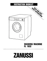 Предварительный просмотр 1 страницы Zanussi FL 1032 Instruction Booklet