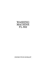 Zanussi FL 882 Instruction Booklet preview