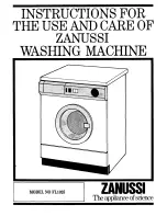 Zanussi FL1025 Instructions For The Use And Care preview