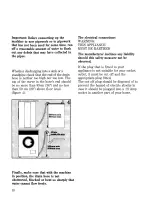 Preview for 10 page of Zanussi FL812 Instructions For The Use And Care