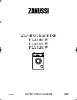 Preview for 1 page of Zanussi FLA 1001 W Instruction Booklet