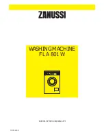 Предварительный просмотр 1 страницы Zanussi FLA 801 W Instruction Booklet