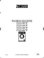 Предварительный просмотр 1 страницы Zanussi FLE 1015 W Instruction Booklet