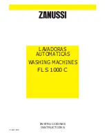 Zanussi FLS 1000 C Instructions Manual preview