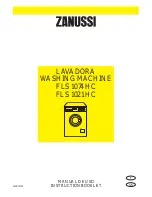 Предварительный просмотр 1 страницы Zanussi FLS 1021 HC Instruction Booklet