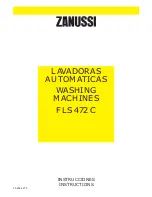 Предварительный просмотр 1 страницы Zanussi FLS472C Instructions Manual