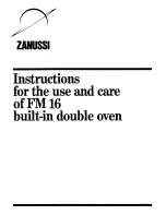 Zanussi FM 16 Use And Care Instructions Manual предпросмотр