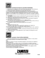 Предварительный просмотр 20 страницы Zanussi FM 21-22 Instructions For Use Manual