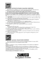 Preview for 20 page of Zanussi FM 55 Use And Care Instructions Manual