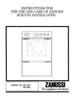 Zanussi FM 5612 Instructions For The Use And Care предпросмотр