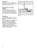 Предварительный просмотр 4 страницы Zanussi FM56 Use And Care Instructions Manual