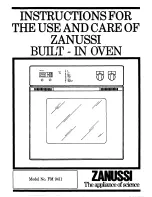 Zanussi FM9411 Use And Care Instructions Manual предпросмотр