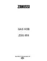 Zanussi GAS HOB ZGG 659 Instruction Booklet preview