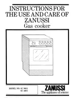 Zanussi GC 5601 Instructions For The Use And Care preview