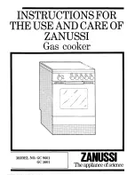 Preview for 1 page of Zanussi GC 5601 Instructions For The Use And Care