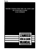 Preview for 1 page of Zanussi GC9502 Instructions For The Use And Care