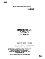 Preview for 25 page of Zanussi GCF9621 Instruction Booklet