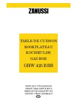 Zanussi GHW 425 BBB Instruction Booklet preview