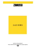 Zanussi Hob Instruction Booklet preview
