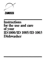 Preview for 1 page of Zanussi ID 1000 Instructions For Use Manual