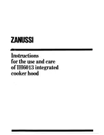 Zanussi IH6013 Instructions For Use And Care Manual предпросмотр