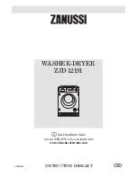 Предварительный просмотр 1 страницы Zanussi jetstream ZJD12191 Instruction Booklet