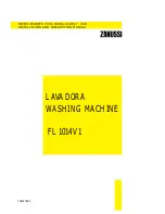 Preview for 1 page of Zanussi LAVADORA FL 1014 V1 Installation And Instruction Manual