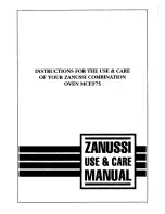Zanussi MCE975 Use & Care Instructions Manual preview