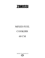 Zanussi Mixed Fuel Cookers Instruction Booklet preview