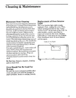 Preview for 11 page of Zanussi MW522D Use And Care Instructions Manual